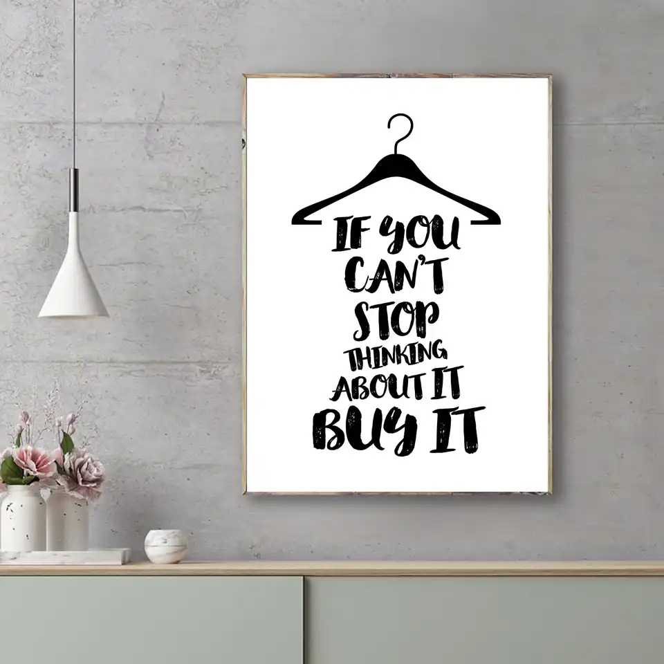 Cuadros Decoration Salon Robe Noire Pour Dame Tableau Noir Motifs Pop Art Affiches Citation Armoire Peintures En Toile Decor Pour Salon Aliexpress