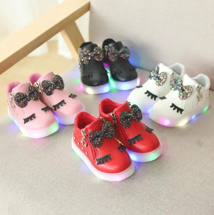 Лидер продаж, детская светящаяся обувь, детская обувь принцессы для девочек, обувь с подсветкой, сезон весна-осень, милые детские кроссовки, обувь европейского размера 21-30