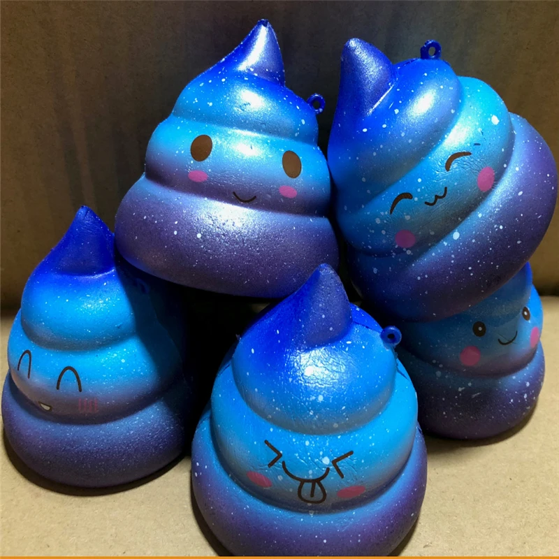 1 шт. Звездное сияющее дерьмо милый мягкий изысканный весело Galaxy Poo
