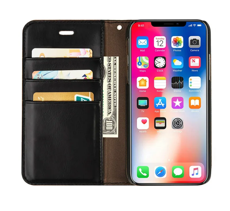 For iPhone XS Case Shockproof 2019 New Flip Leather Case For Iphone 8 8plus 7 7plus Luxury 360 Full Body Cases For Iphon X XS (5)