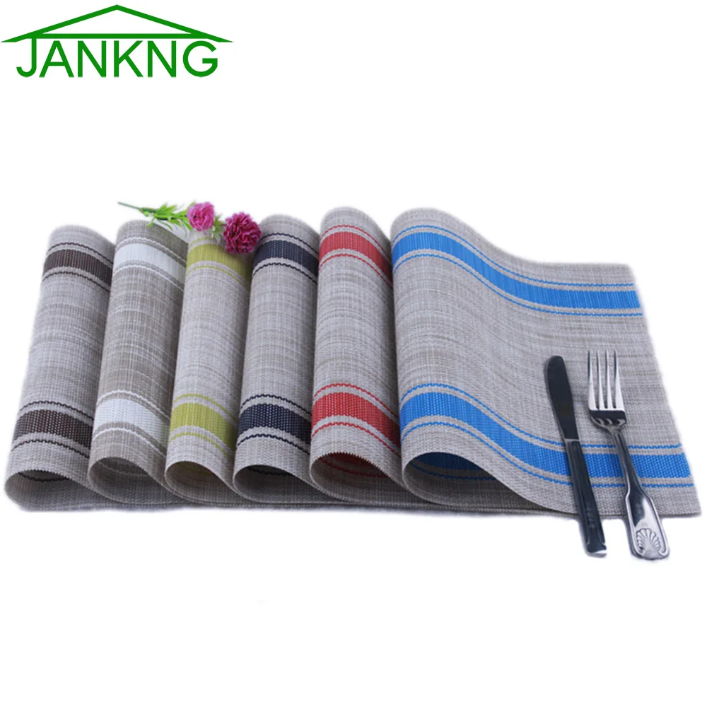 JK Home 4 Pcs/Lot PVC Placemat Dining Tables Mats Bar Mat Kitchen