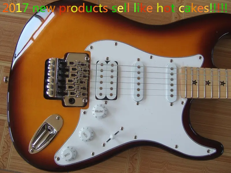 

Factory Fade signature star inlays fretboard 6 string floy rose bridge HSS Electric Guitar Guitarra free shipping