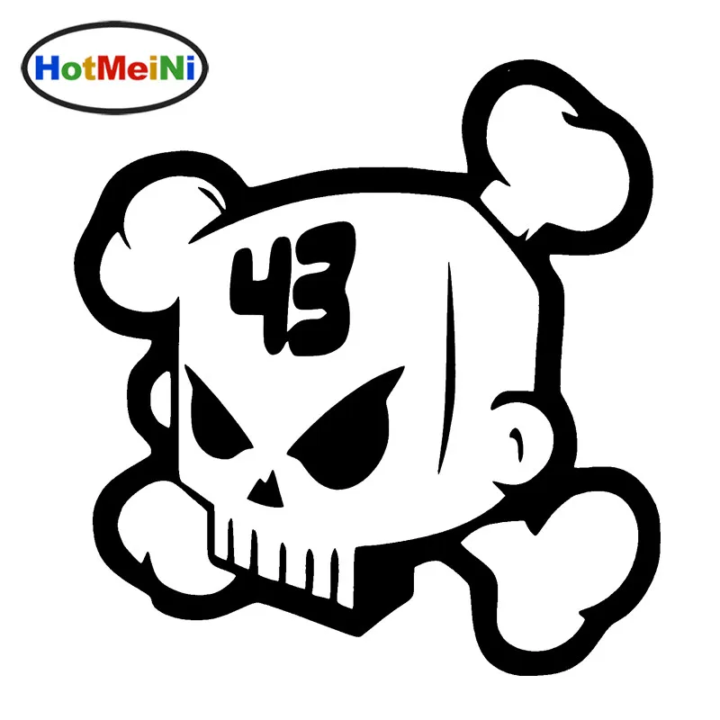 

HotMeiNi Car Sticker Jdm styling Window Bumper Decal Vinyl Truck Fridge Waterproof Ken Block Skull 10.16*9.25cm Black/Sliver
