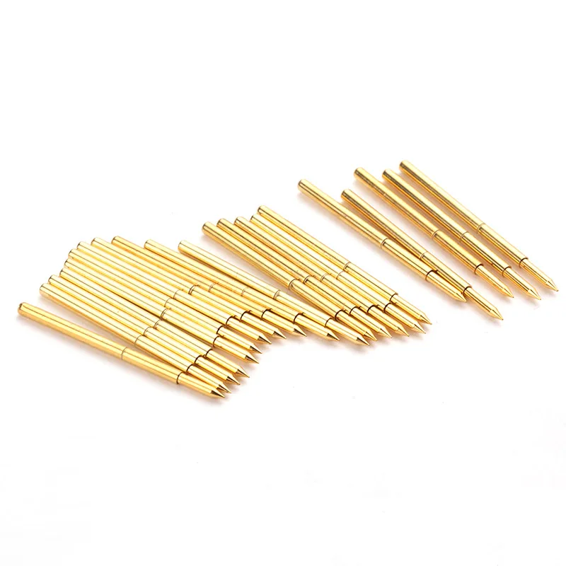 Spring Test Probe Tip Spring Copper Phosphorus Tube Gold Plated for Testing Circuit Board Instrument Tools 100pcs PA160-B