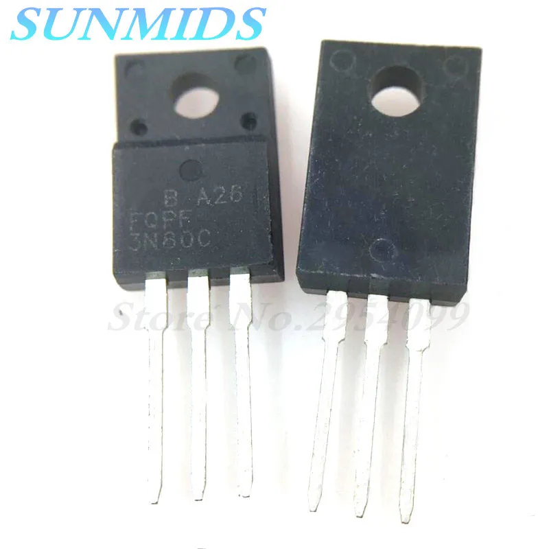 

10pcs FQPF3N80C 3N80C 3N80 Free Shipping