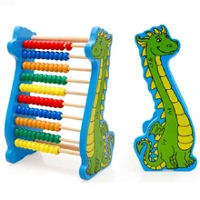 Dinosaur Wooden Beads 10-rows Abacus Counting Educational Colorful Beads Maths Toy for Kids Children Dinosaur Wooden Beads 10-rows Abacus Counting Educational Colorful Beads Maths Toy for Kids Children