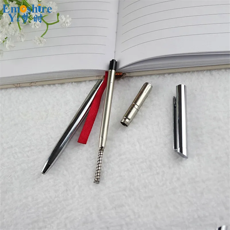 Emoshire Slim business metal signature pen custom hotel advertising chrome metal ballpoint pen copper rod metal pen (1)