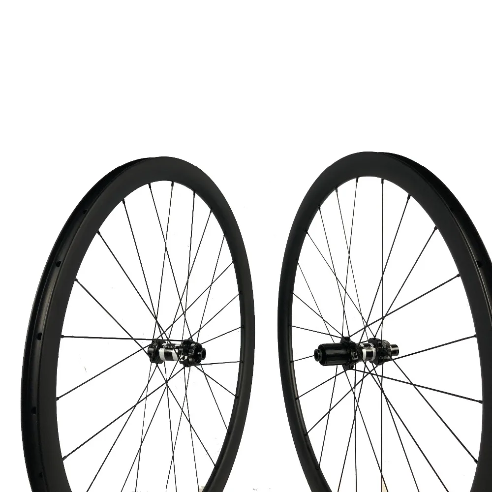 Cheap Center lock carbon wheels 35mm 38mm 45mm 50mm 60mm 88mm clincher cyclocross road wheelset Disc brake thru axle 100X12mm,142X12mm 5