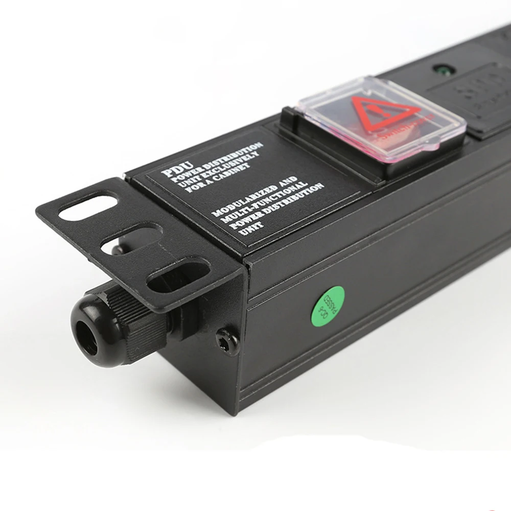 1U PDU сетевой фильтр SPD розетка с USB универсальный 6 розеток распределительный блок для шкафа 2 м удлинитель