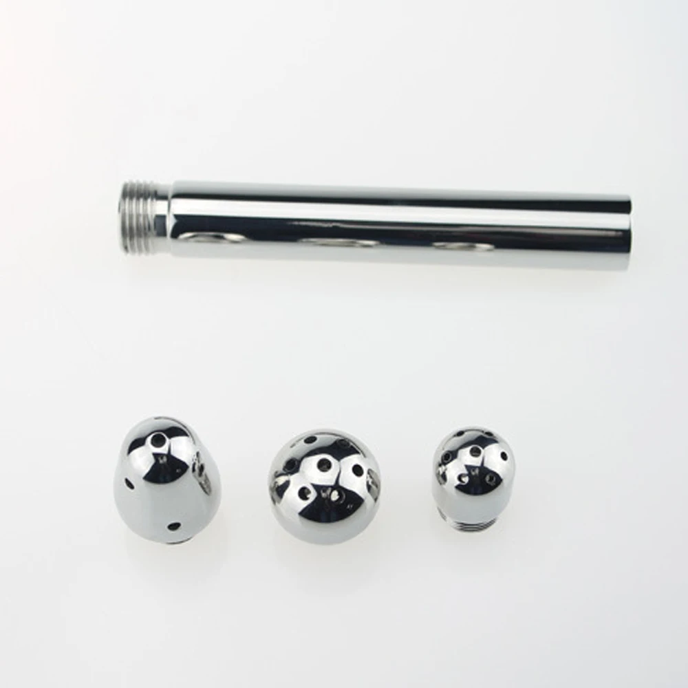 Mini Aluminum Alloy Enema Anal Cleaner 3 Style Head Plug Easy Using & Installing Washing Cleaning Tool Anal Sex Toys For Couples