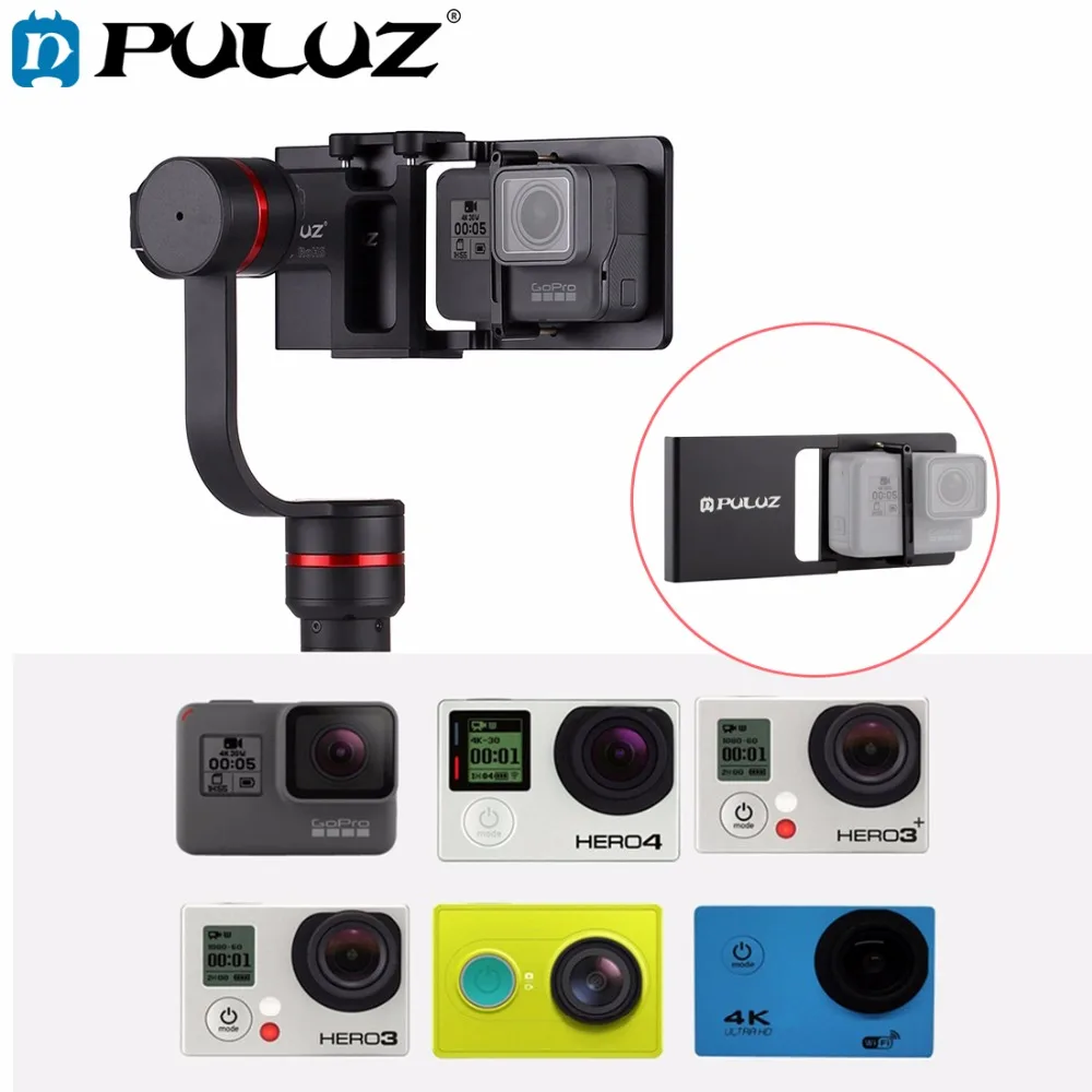 

PULUZ Mobile Phone Gimbal Switch Mount Plate Adapter Compatible for GoPro HERO6 /5 /4 /3+ /3 Handheld Gimbal Camera Accessories