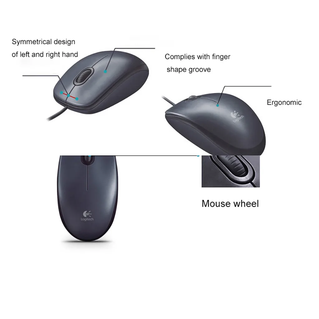 Портативный эргономичный мышь lotech M90, usb-проводная оптическая мышь 1000 dpi, компьютерная проводная мышь для ноутбука 719#2