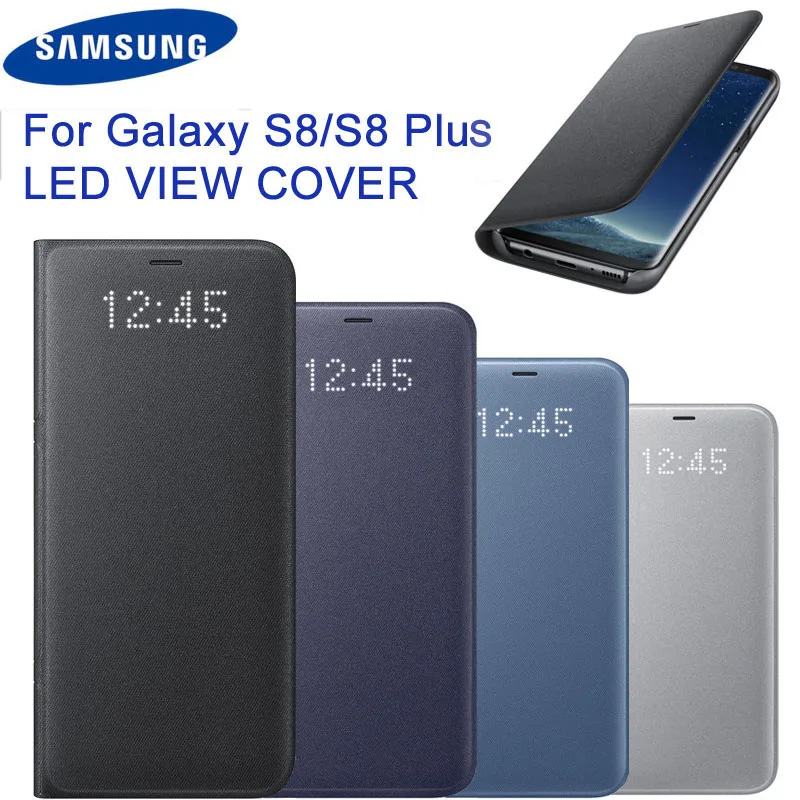 

Original Samsung LED View Cover Smart Cover Phone Case EF-NG955 for Samsung Galaxy S8+ S8 Plus S8 + Sleep Function Card Pocket