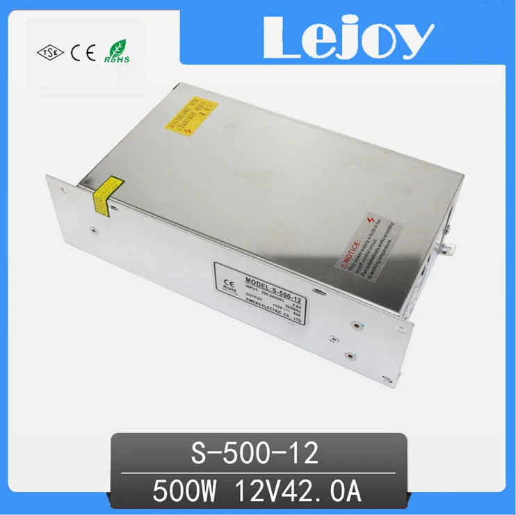 

S-500-12 SMPS 500W 220V AC To 12v DC 42A LED Lighting Single Output Switching Mode Power Supply