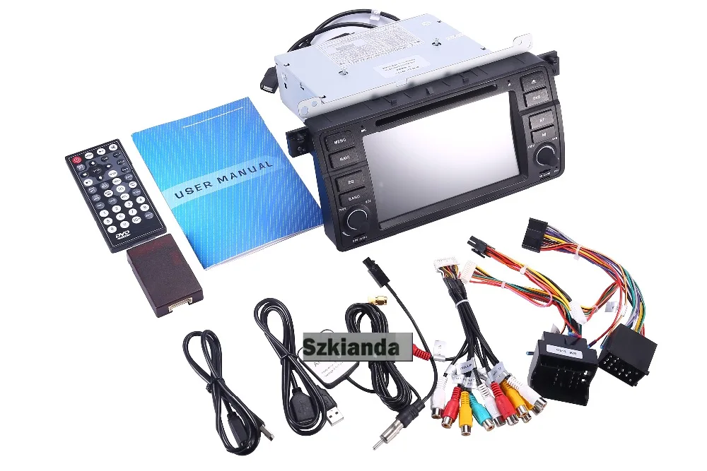 Sale Factory Price 1 Din Car DVD Player for BMW E46 M3 With GPS Bluetooth Radio RDS USB Steering wheel Canbus Free Map+Camera MIC 27