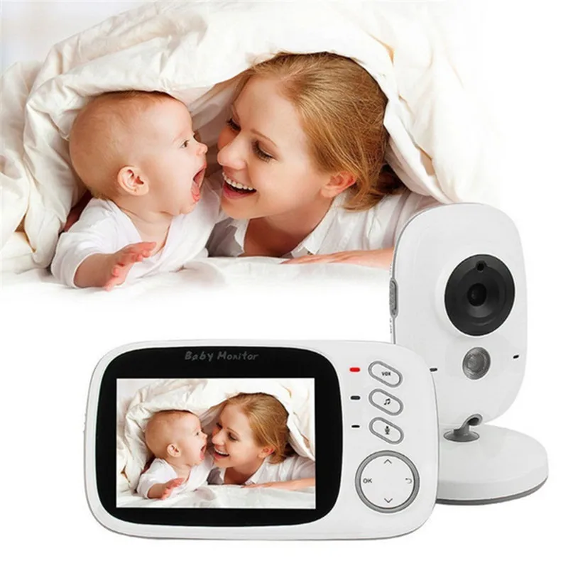 

MBOSS Video Baby Monitor with 3.2 Inch Color LCD Screen Infrared Night Vision Temperature Monitoring Two Way Talk Kids Camera