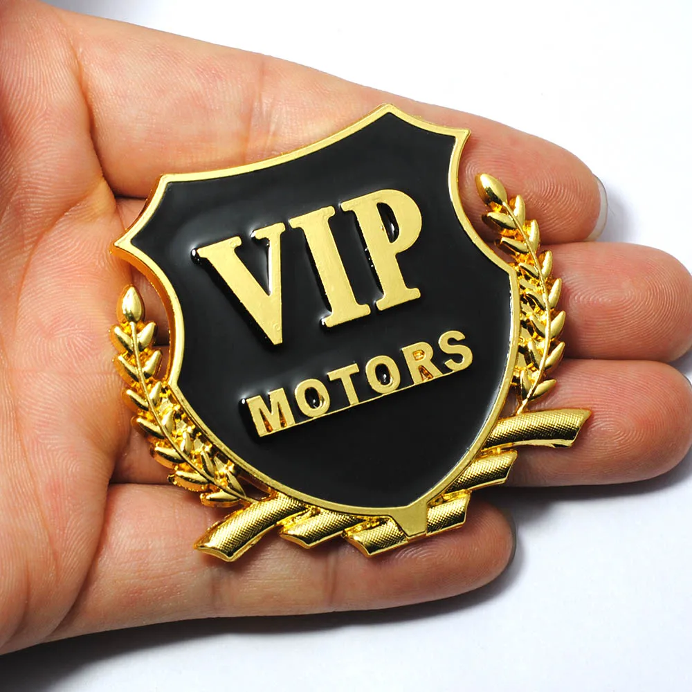 2 шт./лот 3d Металлические автомобильные наклейки логотип VIP Motors Металлическая