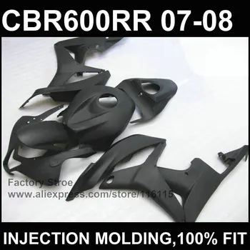 

Hot! All black Injection molding body one for HONDA CBR 600 RR fairings 2007 2008 custom fairing cbr600rr 07 08