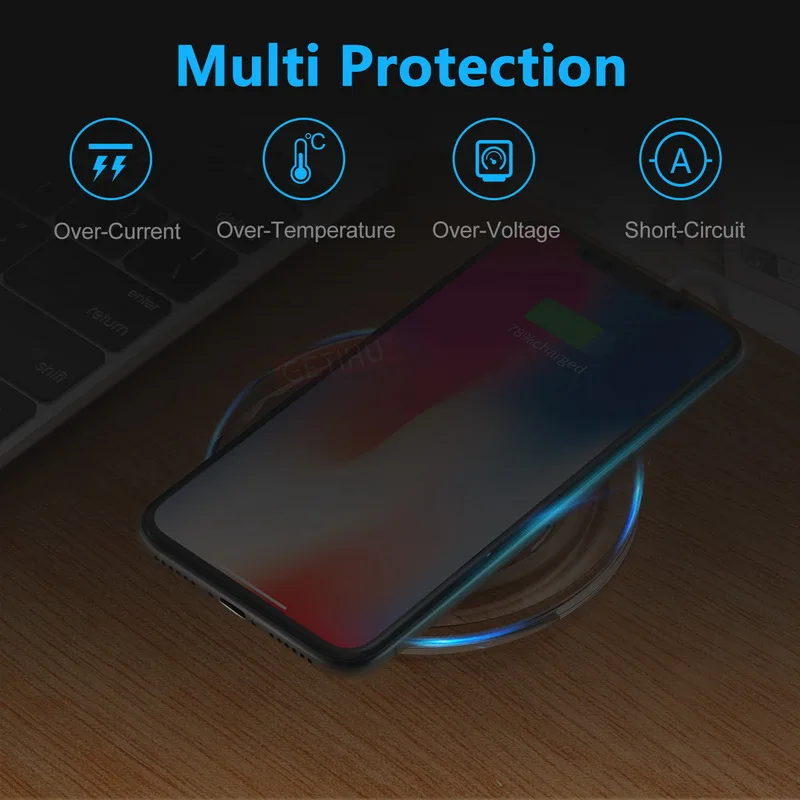 GETIHU Беспроводная зарядная док станция Быстрая зарядка для samsung S8 Plus S6 Edge