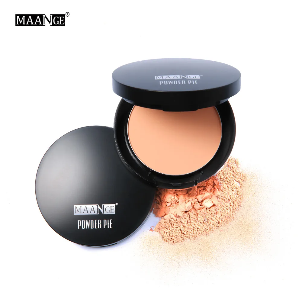 

3 Colors Pressed Powder Concealer Moisturizing Contour Brighten Natural Color Highlighter Face Makeup Cosmetic + Puff Mirror