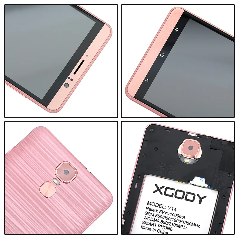 En Stock XGODY 3G desbloquear Dual Sim Smartphone 6 pulgadas IPS pantalla Quad Core 1G RAM 8G ROM teléfono móvil Android 5,1 de 2200 mAh WiFi GPS