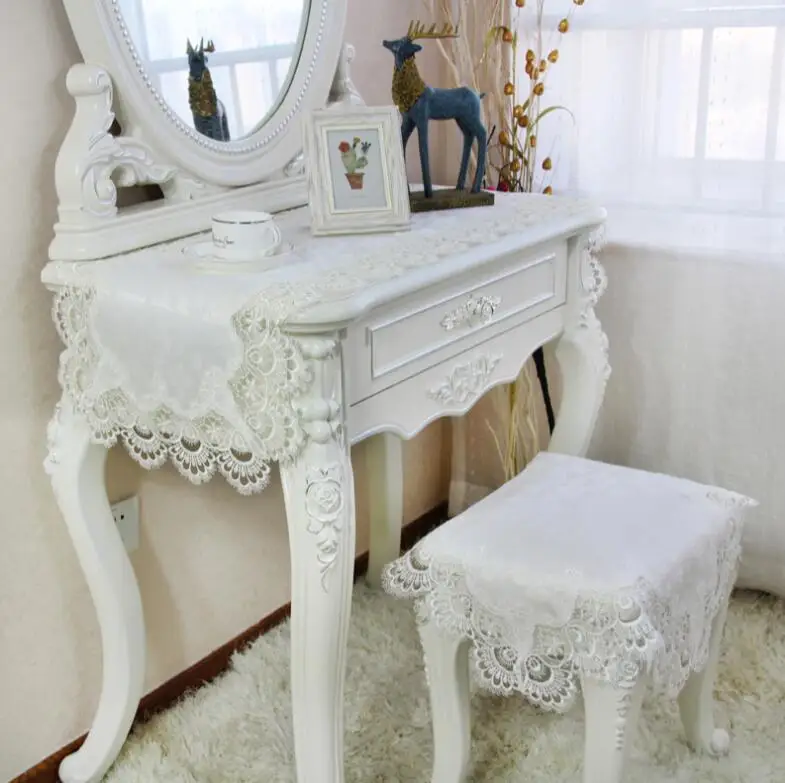 

Peacock Jacquard Elegant Lace Tablecloths Wedding for Table chair Linen Cloth Covers Decoration Towels European Home Textiles