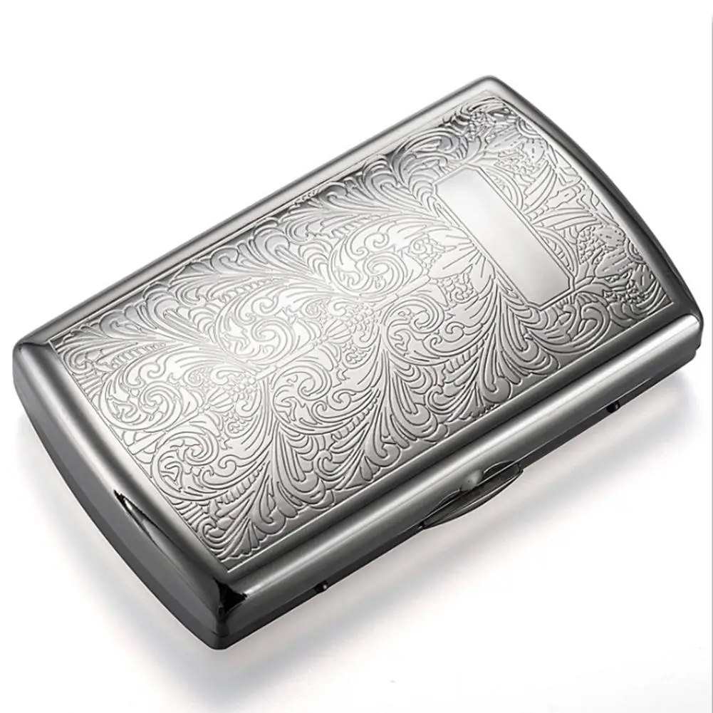 

Cigarette Storage Cases For 12-piece Chrome-plated Ultra-thin Portable Innovative Flower Pattern Storage Box For Home