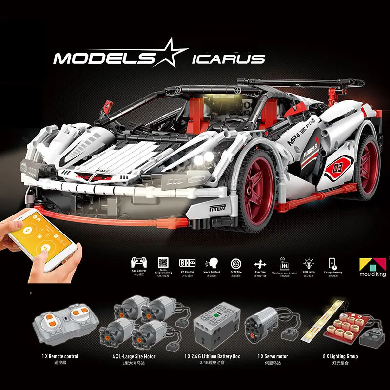 20087-DHL-Yeshin-Technic-Series-Compatible-With-Legoing-MOC-16915-White-P1-Racing-Car-Set-Kids
