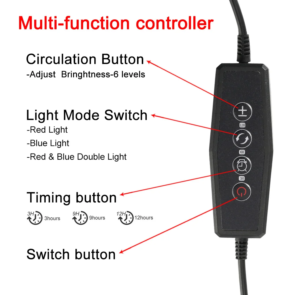 18 W Dual Head завода светать с зажимом гибкие сроки Гусенек 36leds лампы для растений цветок WWO66