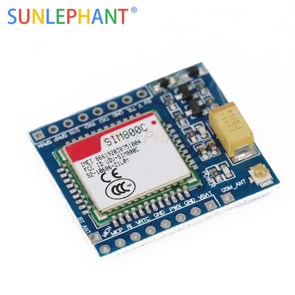 SIM800C GSM GPRS модуль 5 В/3 3 в TTL макетная плата IPEX с Bluetooth и TTS для Arduno STM32 C51|Интегральные