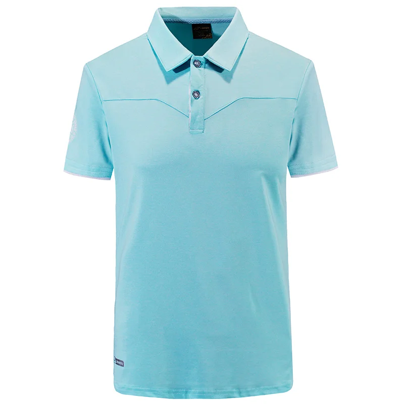 Летняя мужская быстросохнущая футболка поло для игры в футбол с коротким рукавом