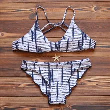 Sexy Micro Bikinis Women Bikini 2017 Swimsuit High Waist Bathing Suit Push Up Swimming Suit Beach Swimwear Set Print Gray