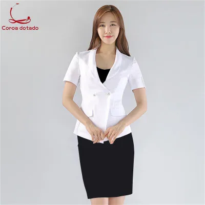 Plastic Surgery Hospital Front Desk Uniform Short Sleeve Suit