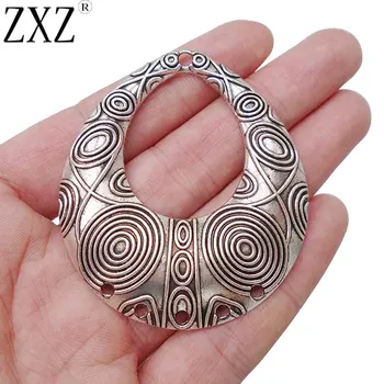 

ZXZ 4pcs Bohemia Boho Large Chandelier Necklace/Earrings Connectors Pendants Jewelry Findings 60x52mm