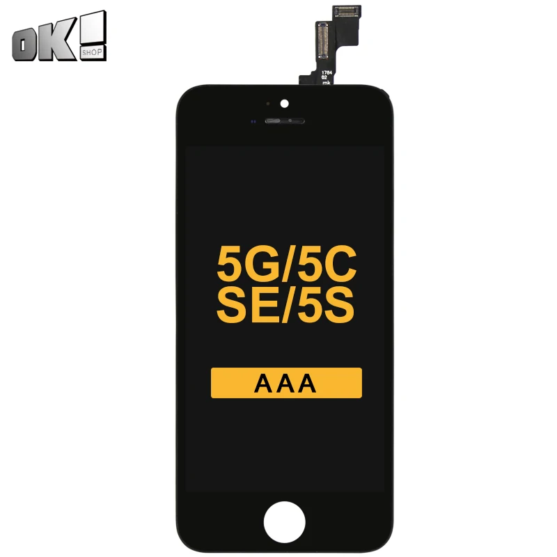 

AAA No Dead Pixel Display For iPhone 5 5C 5S SE LCD Screen Black White Pantalla Digitizer Assembly With Camera Holder Ear Mesh