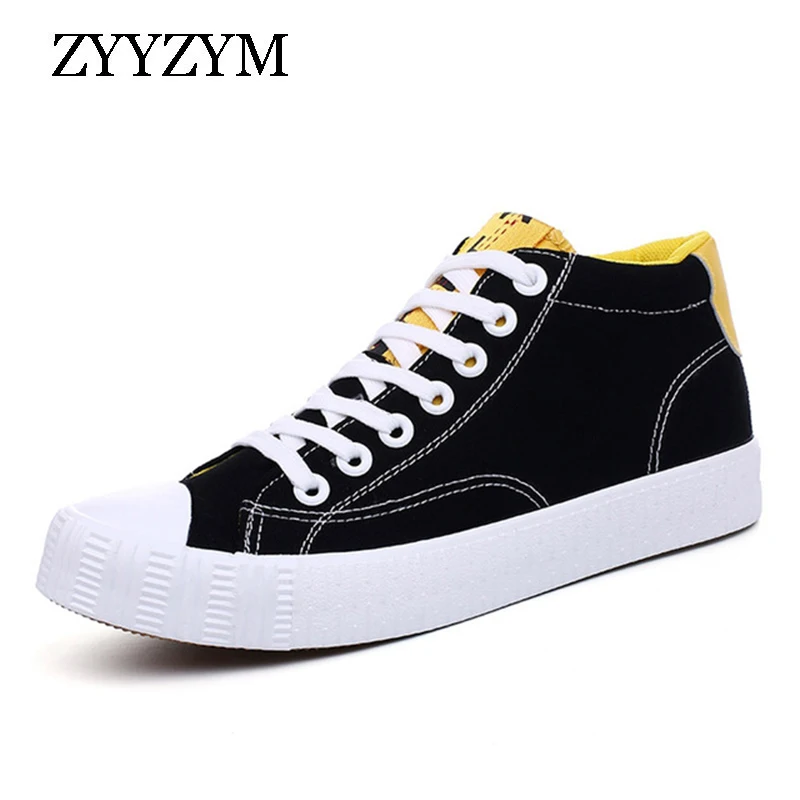 Baratos ZYYZYM zapatillas de deporte de moda zapatos de lona de los hombres de alta, estilo de otoño hombres zapatos vulcanizados zapatos 2018 nuevo estilo