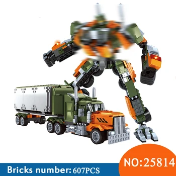 

AUSNI 25814 Model building kits Robot deformation Truck 3D blocks Educational model building toys hobbies for children