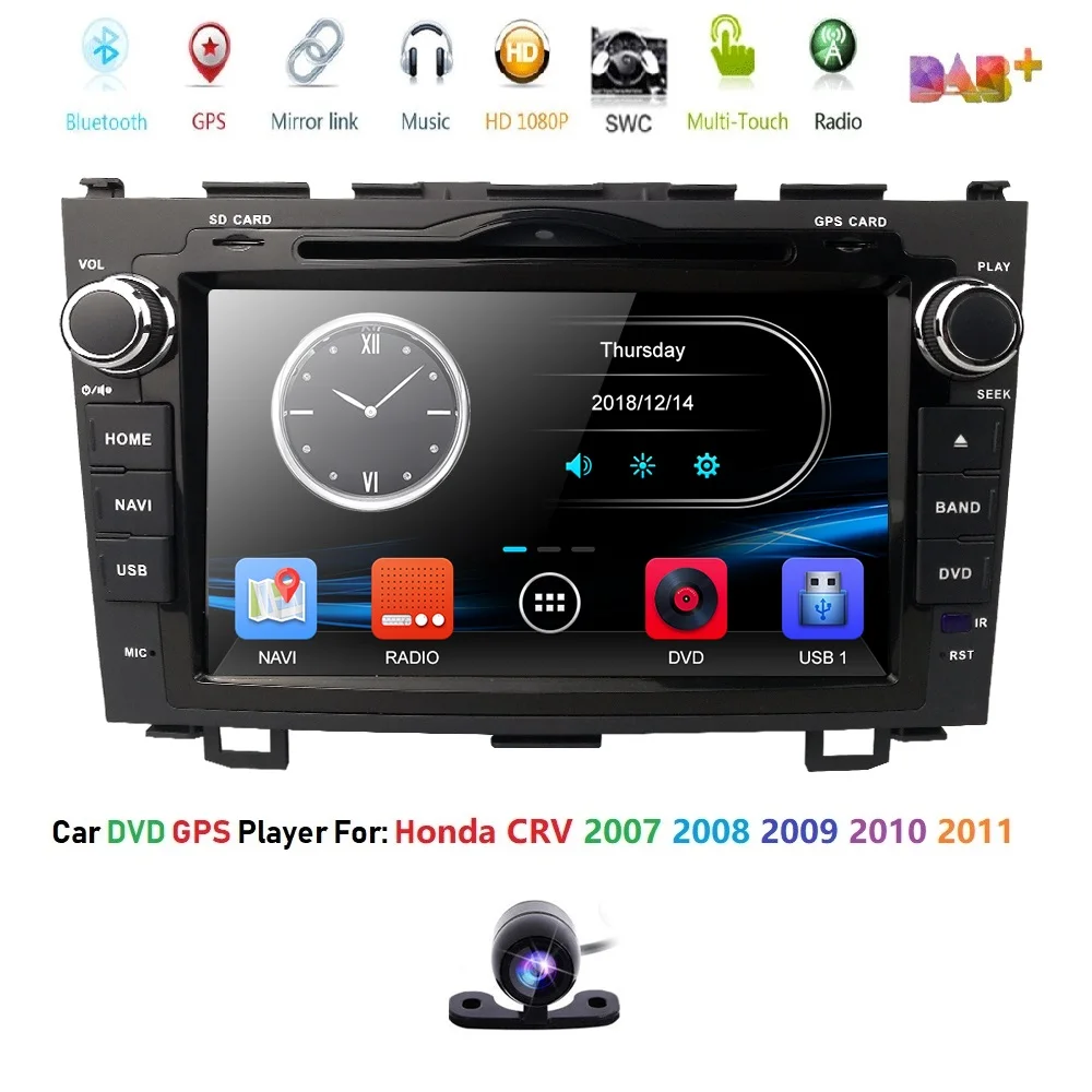 

CAR DVD Player monitor FOR HONDA CRV 2006-2011 car stereo car audio head unit Capacitive Touch Screen SWC DVR car multimedia cam