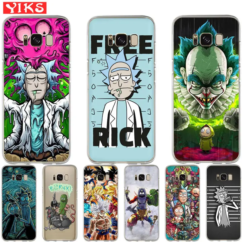 

Luxury DragonBall Rick and Morty Case For Samsung S8 S9 S10 Plus Lite Note 8 9 S6 S7 Edge Back Cover TPU Case Coque Capinha Etui