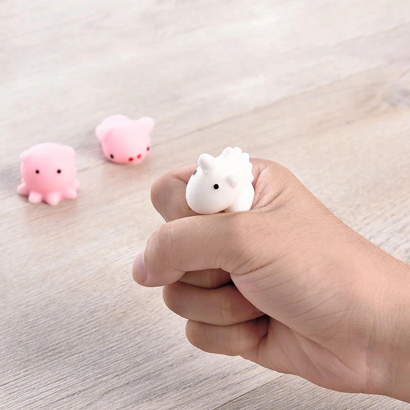 20 шт./лот забавные сжимаемые игрушки для снижения давления Kawaii Мини белая кошка
