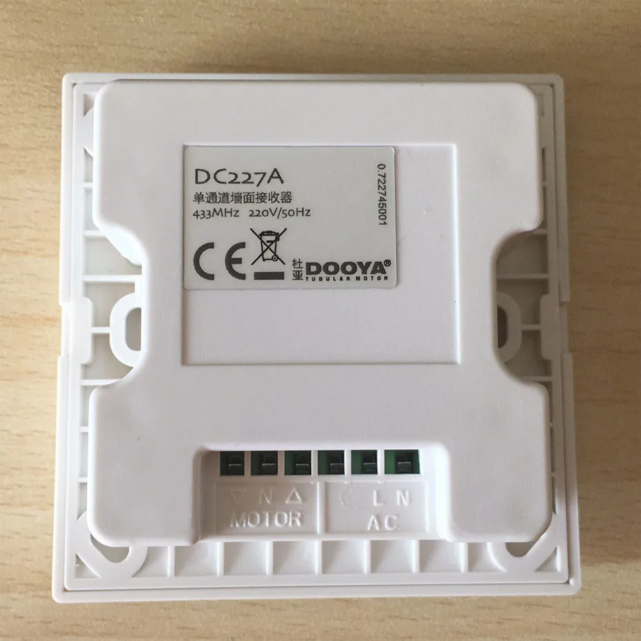 Dooya DC227A Single Channel RF433 Wall Receiver,fit Dooya S Motor S Tubular Blinds,work with Dooya RF433 Emitters like DC2700-1