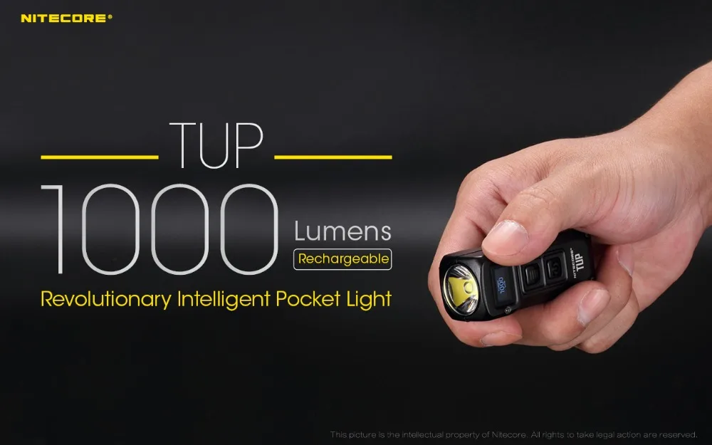 NITECORE TUP USB Перезаряжаемый мини-фонарик CREE XP-L HD V6 max 1000 лм дальность луча 180 м революционный Интеллектуальный EDC фонарь