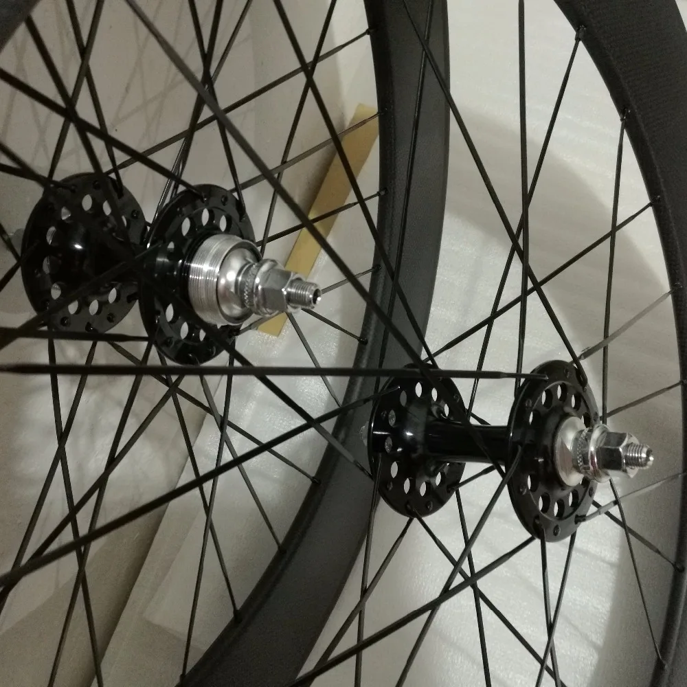 Clearance Fatory Cheap Carbon Fixed Gear Track Wheel 88MM Clincher or Tubular Wheels Carbon Track and Field Bicycle Wheel 4