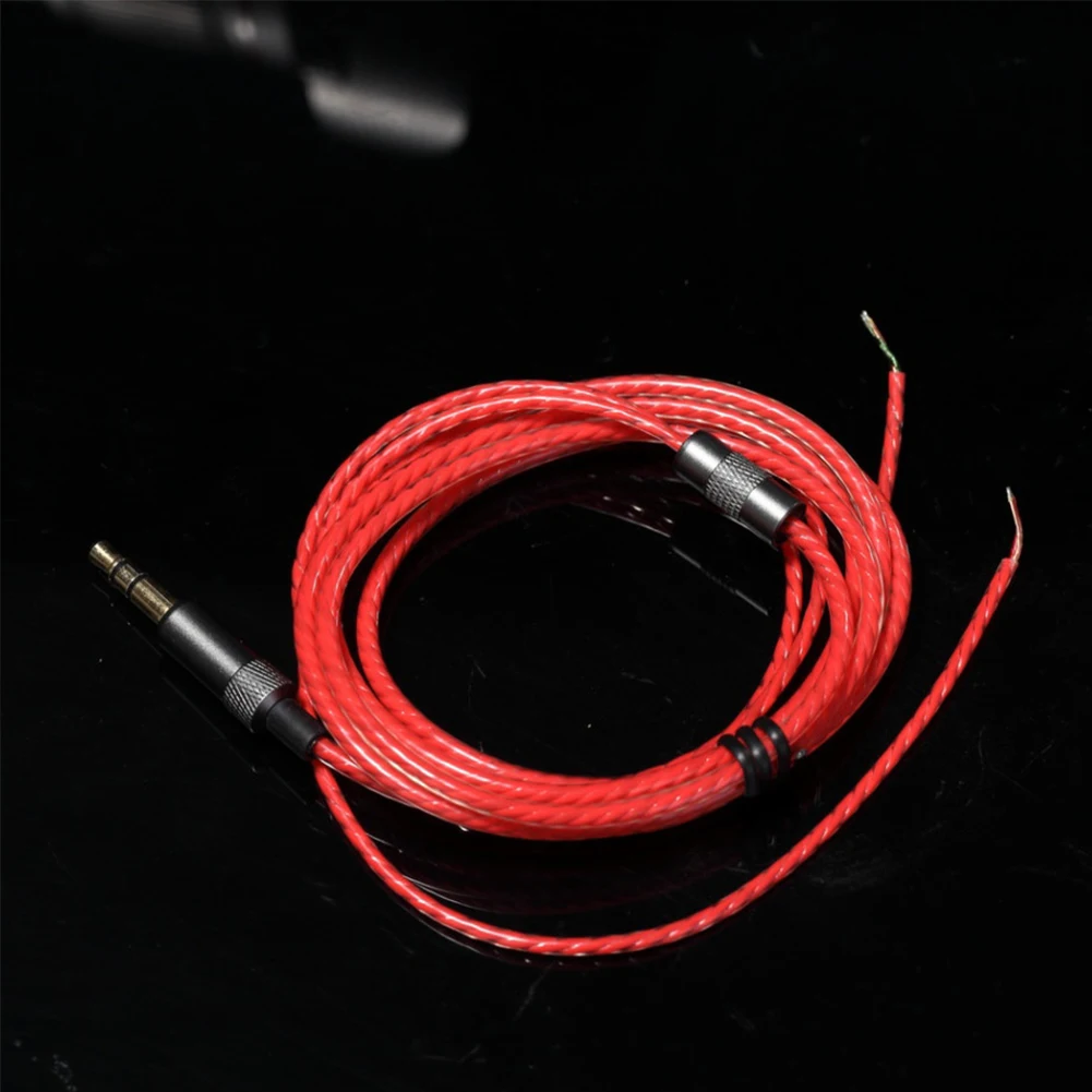 Наушники, наушники, ремонт кабеля, обслуживание провода для самостоятельного ремонта 1,2 м, 3,5 мм звуковая кабельная гарнитура, провод без микрофона#21 - Цвет: Красный