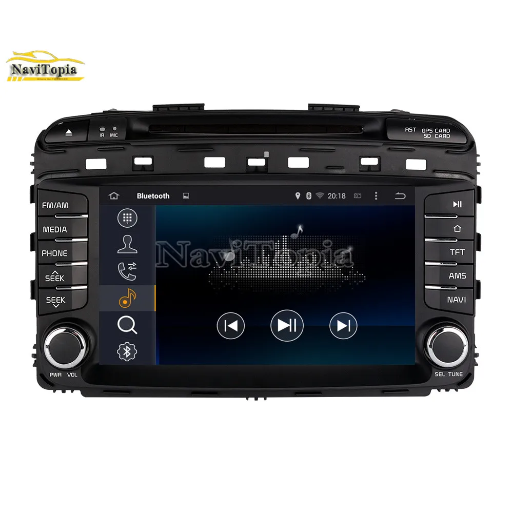 Top NAVITOPIA 8inch 4G RAM 64G ROM PX6 Six Core Android 9.0 Car DVD Multimedia Player GPS Navigation for Kia Sorento 2015 2016 2017- 5