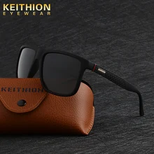 KEITHION Square Polarized Sunglasses Mens Fashion UV400 Mirrored Sun Glasses Vintage Driving Fishing Outdoor Eyewear