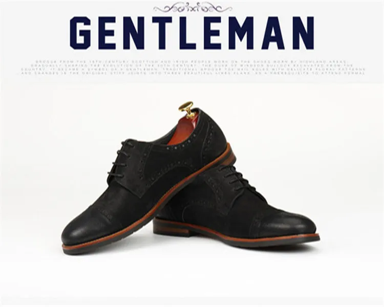 Для мужчин британская обувь из дышащей кожи с круглым носком в деловом стиле шнуровка Для мужчин замша личность тенденция кеды