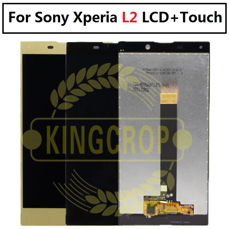 2018 New AAA Quality 5.5" For Sony Xperia L2 LCD Display + Touch Screen Sensor Digitizer Assembly Replacement Black/Gold