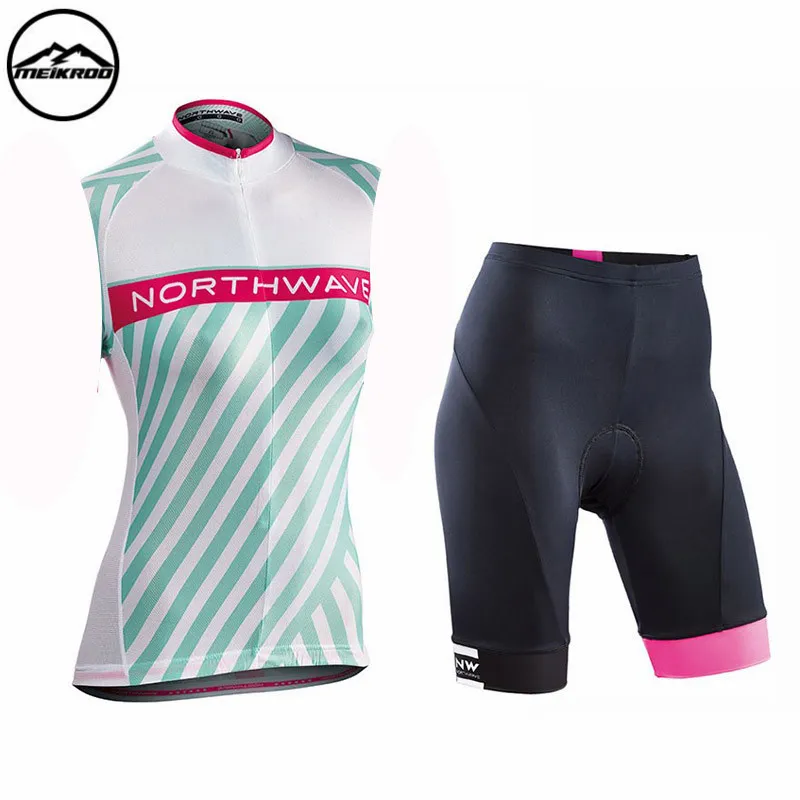 NW команда женский летний комплект без рукавов для велоспорта полиэстер MTB велосипед рубашка дышащая велосипедная одежда Велоспорт Джерси набор