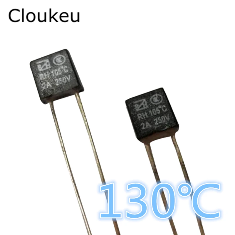 

10Pcs RH 130C 2A250V Temperature fuse 130 Centigrade